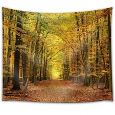 Wall26 Road Through a Forest During Fall Time Fabric - CVS - 68x80 inches   113200586402
